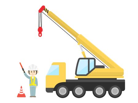 Crane Car Illustrationsのイラスト素材