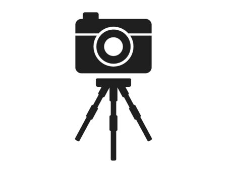 Camera and tripod iconsのイラスト素材