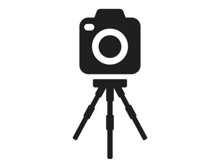 Camera and tripod iconsのイラスト素材