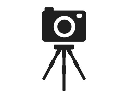 Camera and tripod iconsのイラスト素材