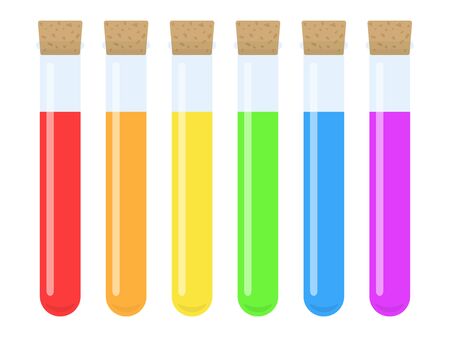 Illustration of liquid in the test tubeのイラスト素材