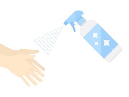 Illustration of disinfectant sprayのイラスト素材