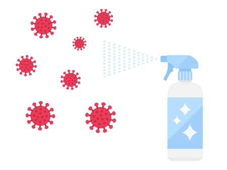 Illustration of disinfectant sprayのイラスト素材