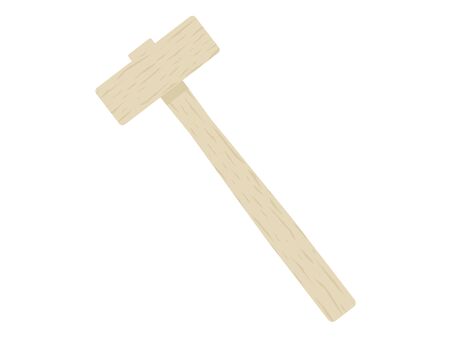 Wooden Hammer Illustrationのイラスト素材