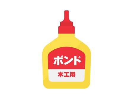 Illustration of Bond for woodworkingのイラスト素材