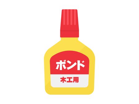Illustration of Bond for woodworkingのイラスト素材
