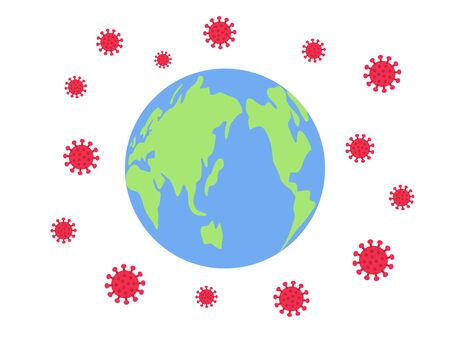 Illustration of the infected earthのイラスト素材