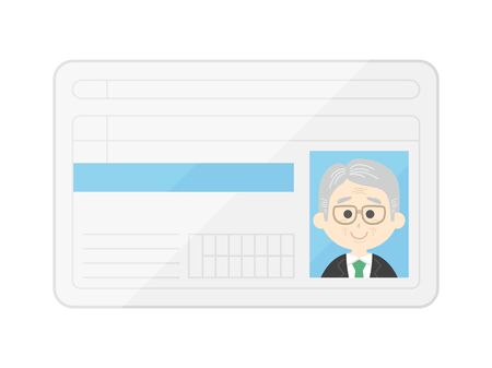 Illustration of the license of an elderly manのイラスト素材