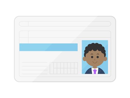 Black Man's License Illustrationのイラスト素材