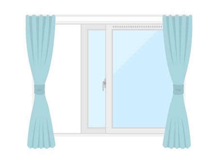 Illustration of an open windowのイラスト素材