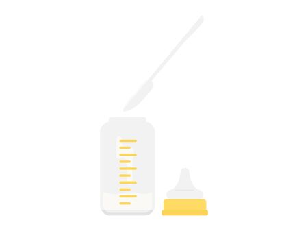 Illustration making baby milkのイラスト素材
