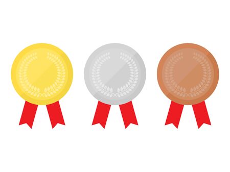 Illustration of a medal with a ribbonのイラスト素材
