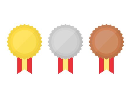 Illustration of a medal with a ribbonのイラスト素材