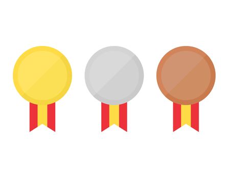 Illustration of a medal with a ribbonのイラスト素材