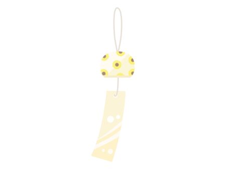 Illustration of sunflower pattern wind chimesのイラスト素材