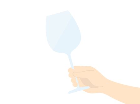 Illustration with wine glassのイラスト素材