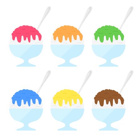 Shaved Ice Illustration Setのイラスト素材