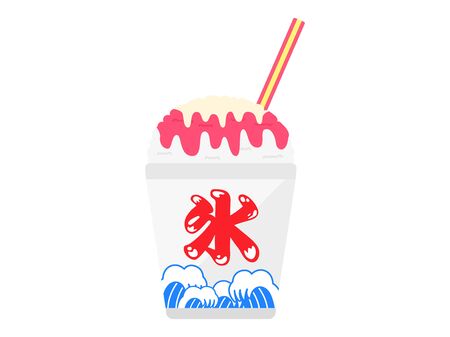 Illustration of shaved ice in stallsのイラスト素材