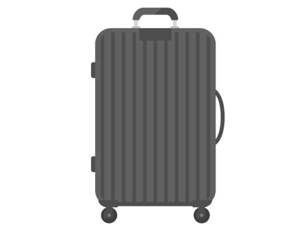 Illustration of a black suitcaseのイラスト素材