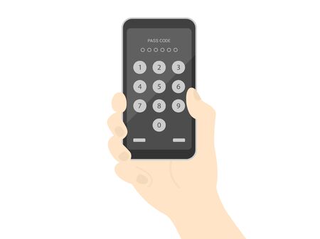 Illustration with a smartphoneのイラスト素材