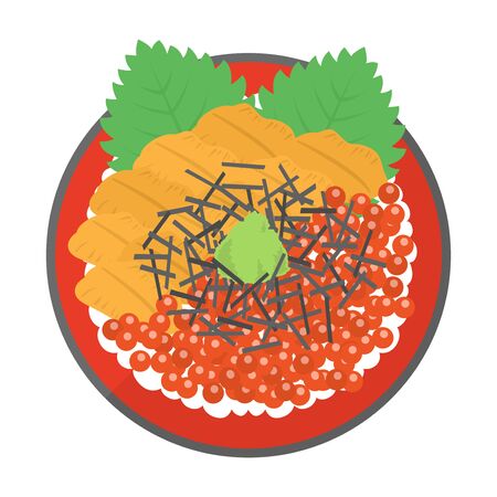 Illustration of seafood bowlのイラスト素材