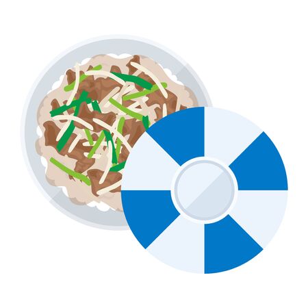 Illustration of yakiniku bowlのイラスト素材