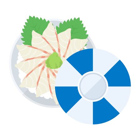 Illustration of seafood bowlのイラスト素材