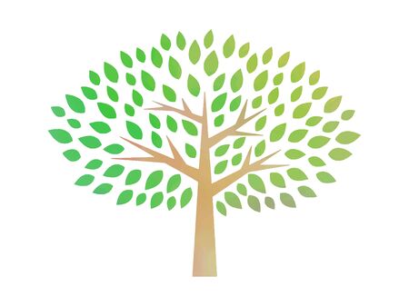 Tree Watercolor Illustrationsのイラスト素材