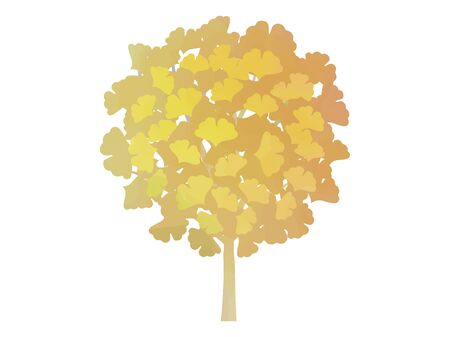 Watercolor illustration of the tree of the butterflyのイラスト素材