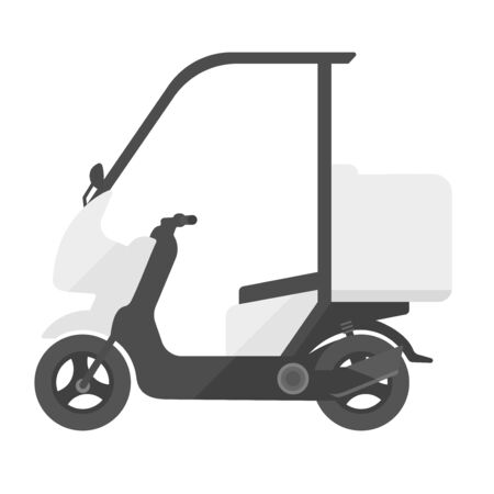 Illustration of a motorcycle for delivery serviceのイラスト素材
