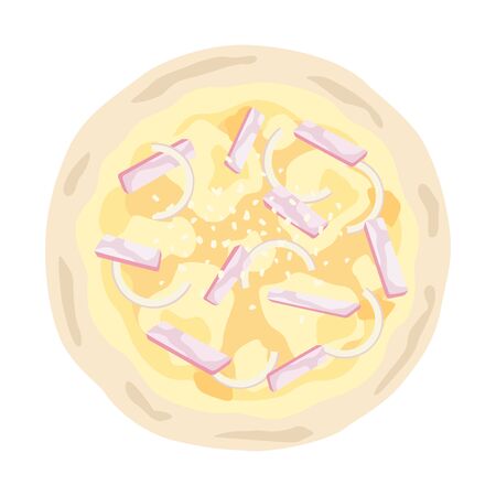 Cheese and Bacon Pizzaのイラスト素材