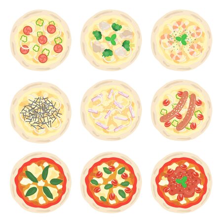 Pizza Illustration Setのイラスト素材