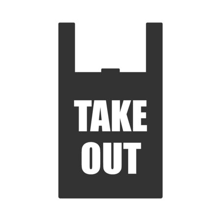 Bag icon illustration for take-outのイラスト素材