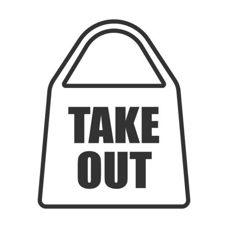 Take-out bag icon illustrationのイラスト素材