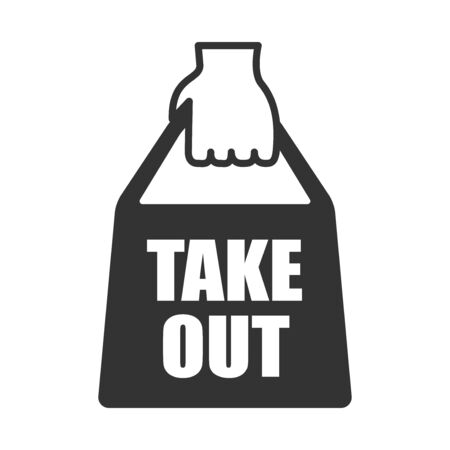 Take-out back icon illustrationのイラスト素材