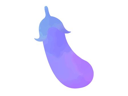 Eggplant watercolor illustrationのイラスト素材