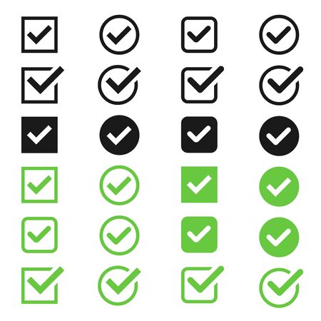 Checkbox icon setのイラスト素材