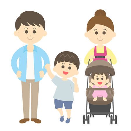 Illustration of a familyのイラスト素材