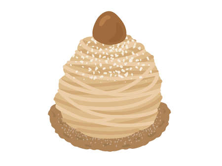 Montblanc Cake Illustrationのイラスト素材