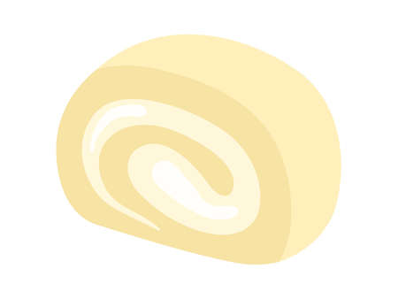 Illustration of cut roll cakeのイラスト素材