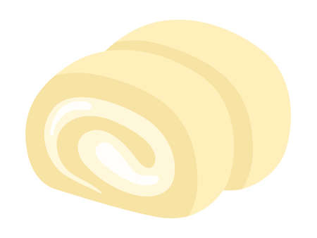 Illustration of cut roll cakeのイラスト素材