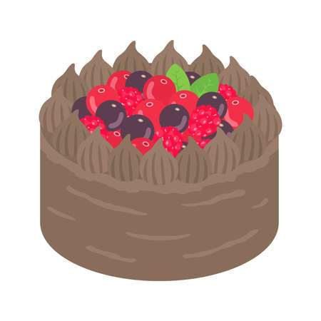 Illustration of chocolate cakeのイラスト素材