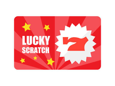 Scratch card lottery illustrationsのイラスト素材