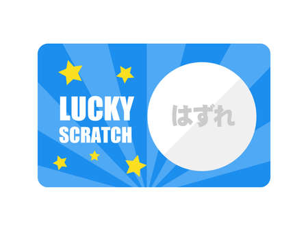 Scratch card lottery illustrationsのイラスト素材