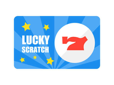 Scratch card lottery illustrationsのイラスト素材