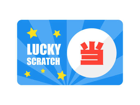 Scratch card lottery illustrationsのイラスト素材