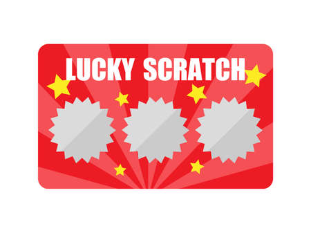 Scratch card lottery illustrationsのイラスト素材