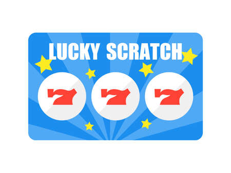 Scratch card lottery illustrationsのイラスト素材