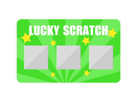 Scratch card lottery illustrationsのイラスト素材