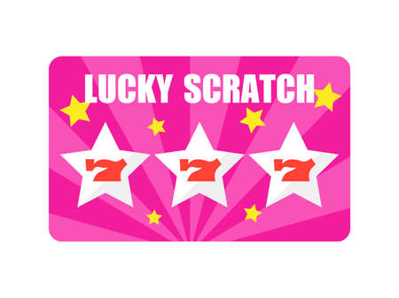 Scratch card lottery illustrationsのイラスト素材